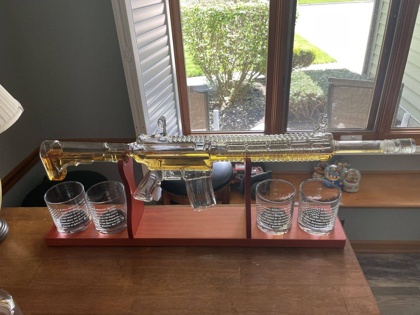 Old Southern Brass - Vendita all'ingrosso Decanter - Decanter in vetro AR-15 con bicchieri da whisky di seconda modifica6