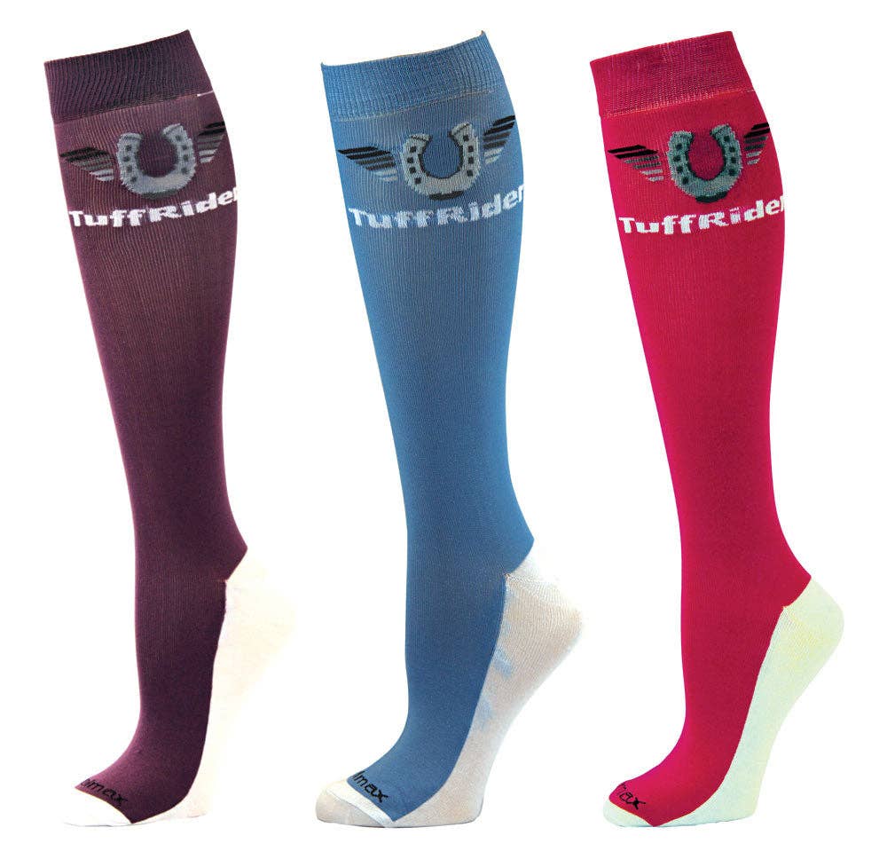 JPC Equestrian – wholesale Socks – Women's – TuffRider Ladies Coolmax Knee Hi Boot Socks - 3 Pack1