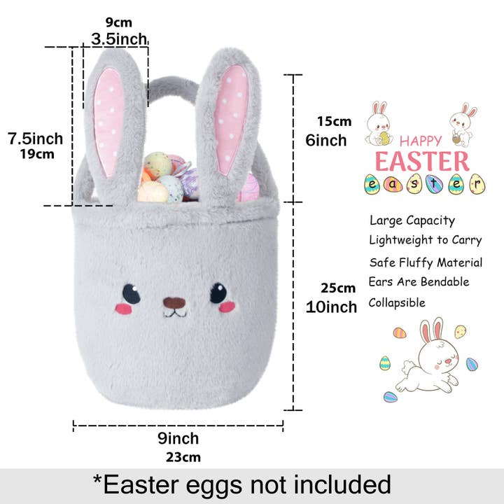 GEXWORLDWIDE - Wholesale Basket - Kids & Baby - Cute Bunny Plush Easter Basket for Kids2