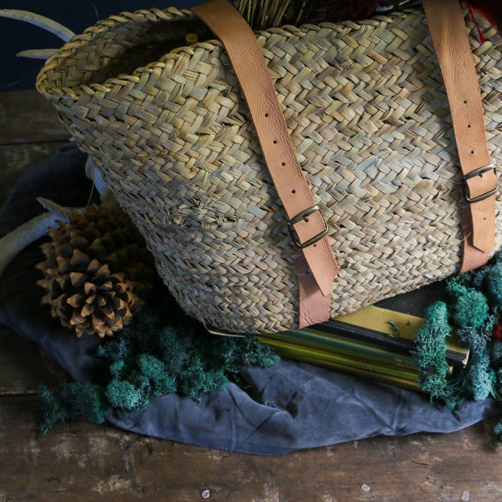 Medina - Wholesale Backpack - Women's - Palm Leaf Backpack Basket2