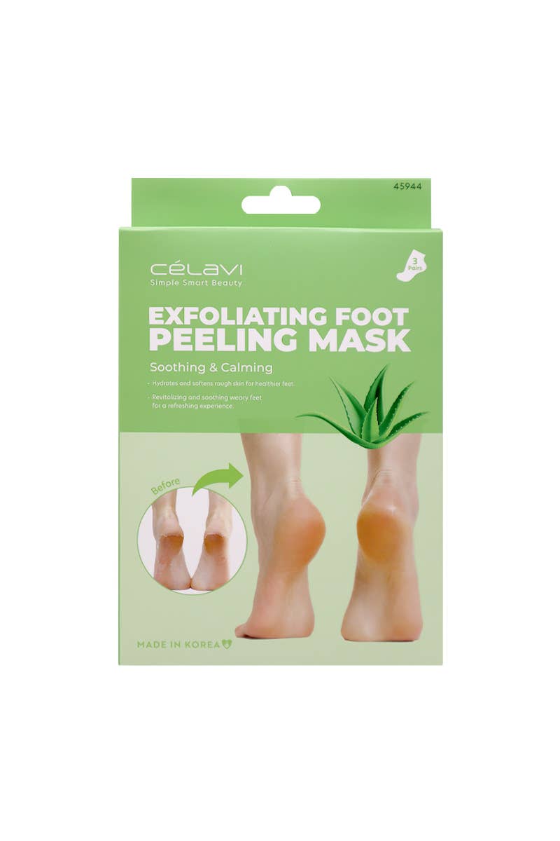 PINEAPPLE Beauty - Wholesale Foot Mask - Celavi 45944 Aloe 3 Pairs Foot Peeling Mask Set - 1 set1