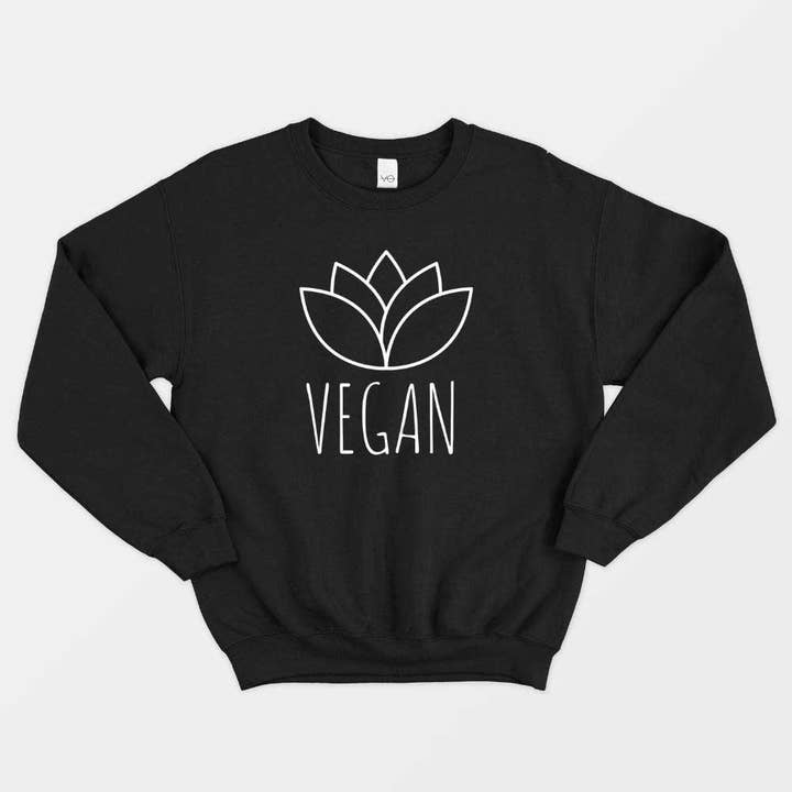Sweat-shirt végétalien Vegan Lotus Ethical (unisexe) pour la vente par VO