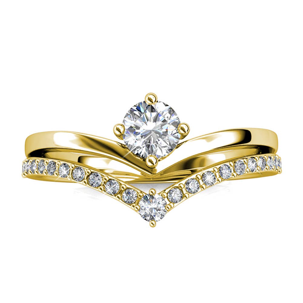 CARALI / MYC Paris - Wholesale Multi-Stone Ring - Zinnia Ring - Gold and Crystal2