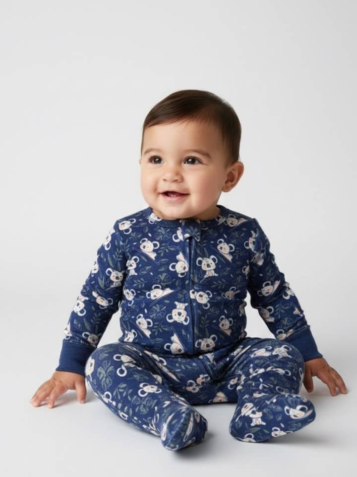 Turning Heads Koala 2-way zipper Fleece Onesie for wholesale by Uncommon Lane