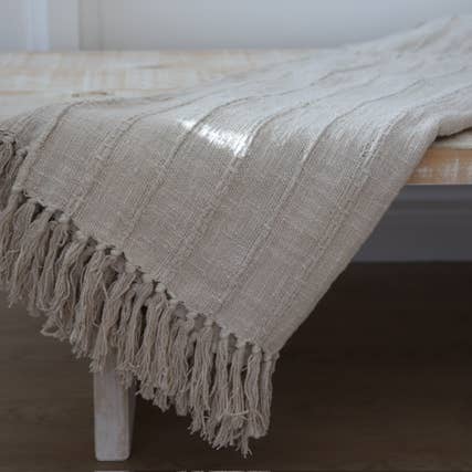 Ellenvale Trade - Wholesale Throw blanket - Large Cream Cotton Throw/Bedspread 150 x 220cm1