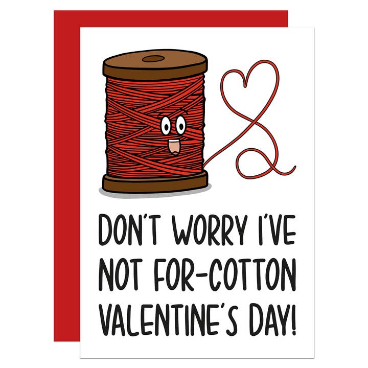 Cotton Pun Valentines Day A6 Card for wholesale by TeePee Creations