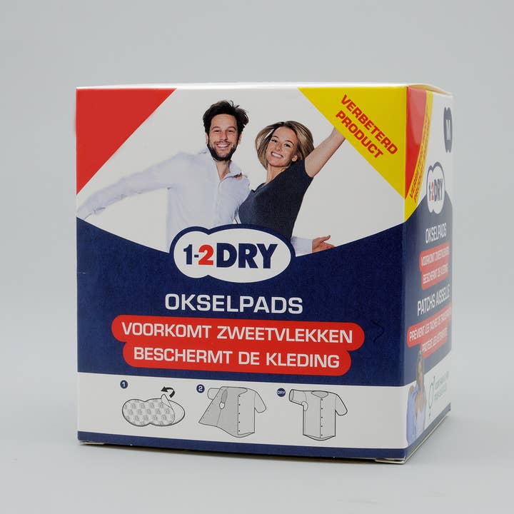 20 cuscinetti antitraspiranti per ascelle - bianco - medio | 1-2DRY per la vendita all'ingrosso da parte di 1-2DRY