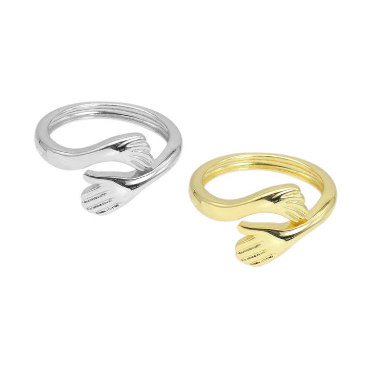Hands Statement Open Ring, Sku#X279 for wholesale by BestBeads&Beyond
