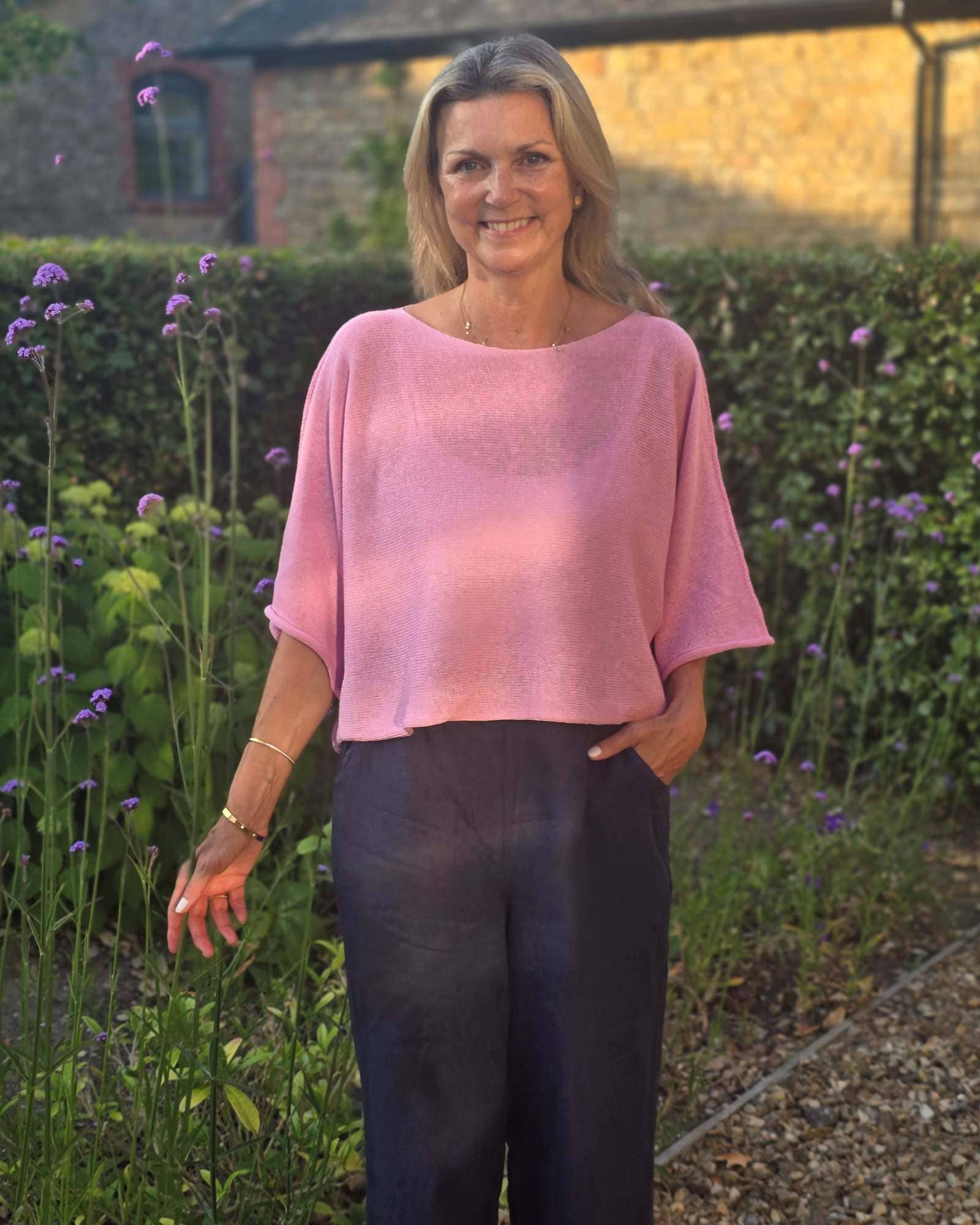 Cadenza Italy Ltd - Vendita all'ingrosso Top in maglia - Donna - Top corto a tunica in misto cotone7