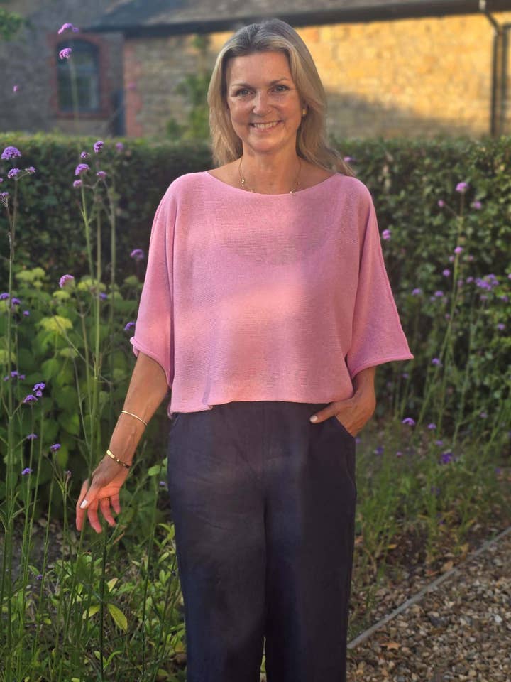 Cadenza Italy Ltd - Vendita all'ingrosso Top in maglia - Donna - Top corto a tunica in misto cotone7