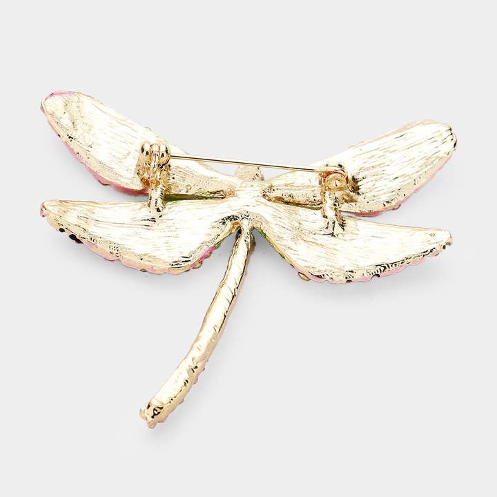 Sensibling Corp. - Wholesale Brooch - Rhinestone Embellished Dragonfly Pin Brooch
5