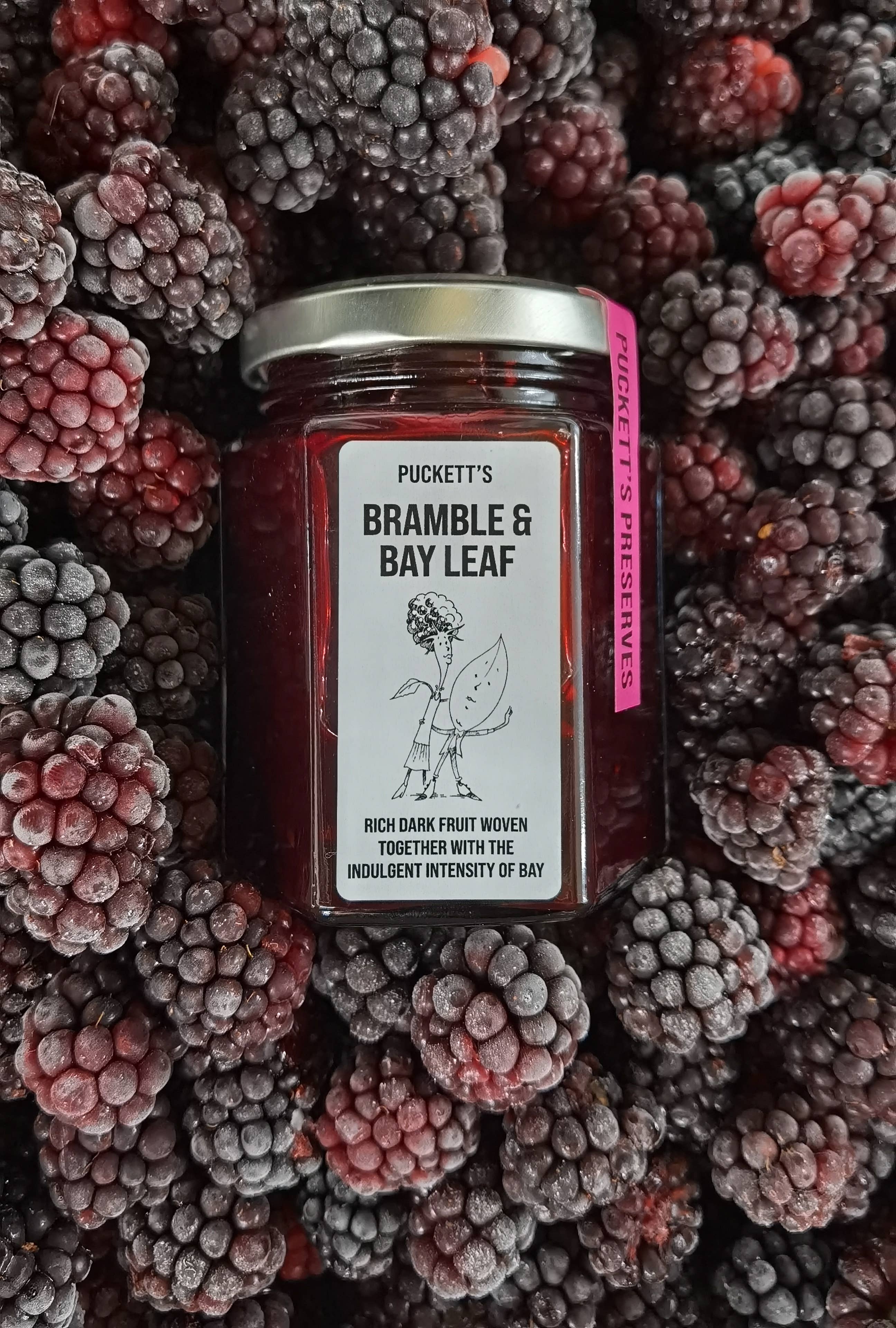 Puckett's Pickles Ltd – wholesale Jam/jelly – Bramble and Bay Leaf – Rich dark fruit weaved together with1