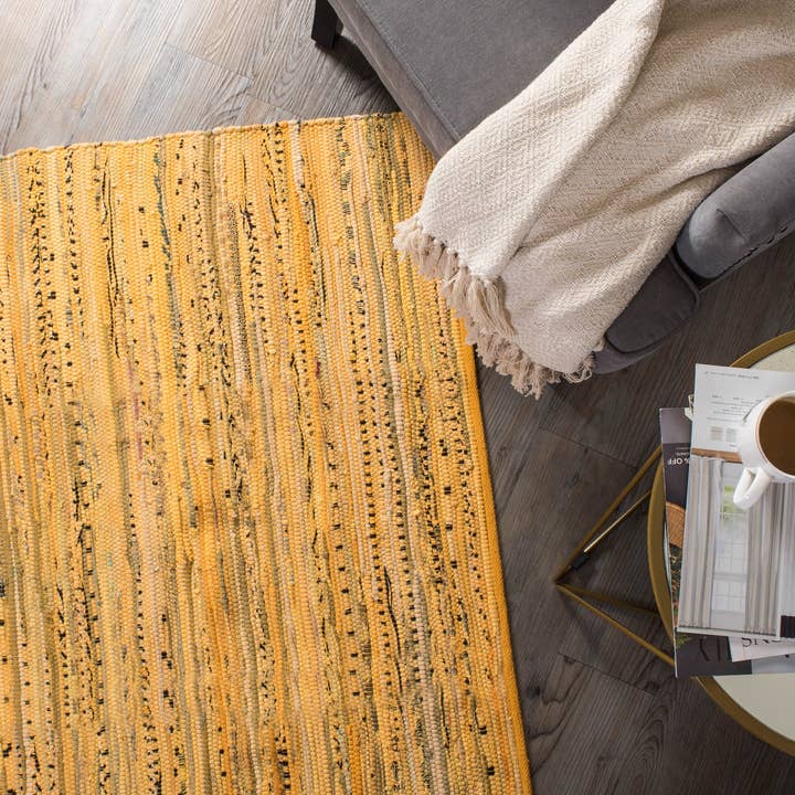 Welcome Home Unbeatable Deals - Wholesale Area Rug - Multi Mustard Rag Rug 4X6 Ft4