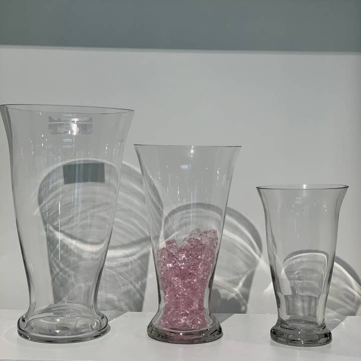 WGV International - Wholesale Vase - WGV Clear Tapered Floral Bouquet Vase - 8"H3