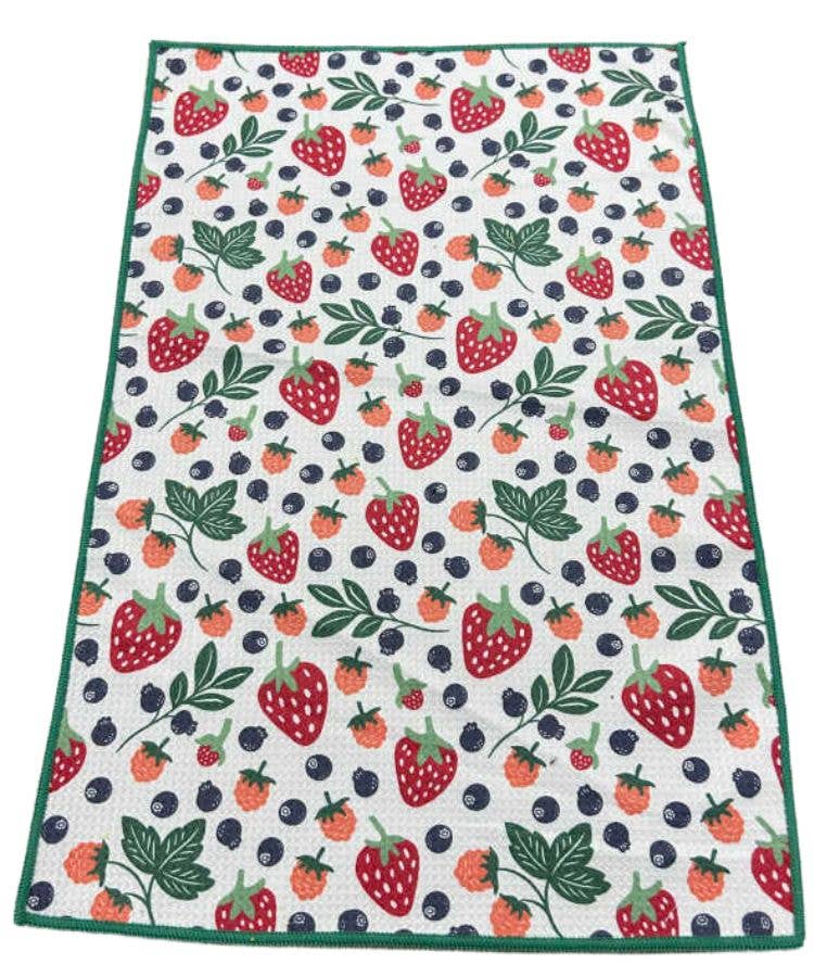 Skogsbarn - Wholesale Tea Towel - Microfiber Waffle Kitchen Towel- Wild Berries 0