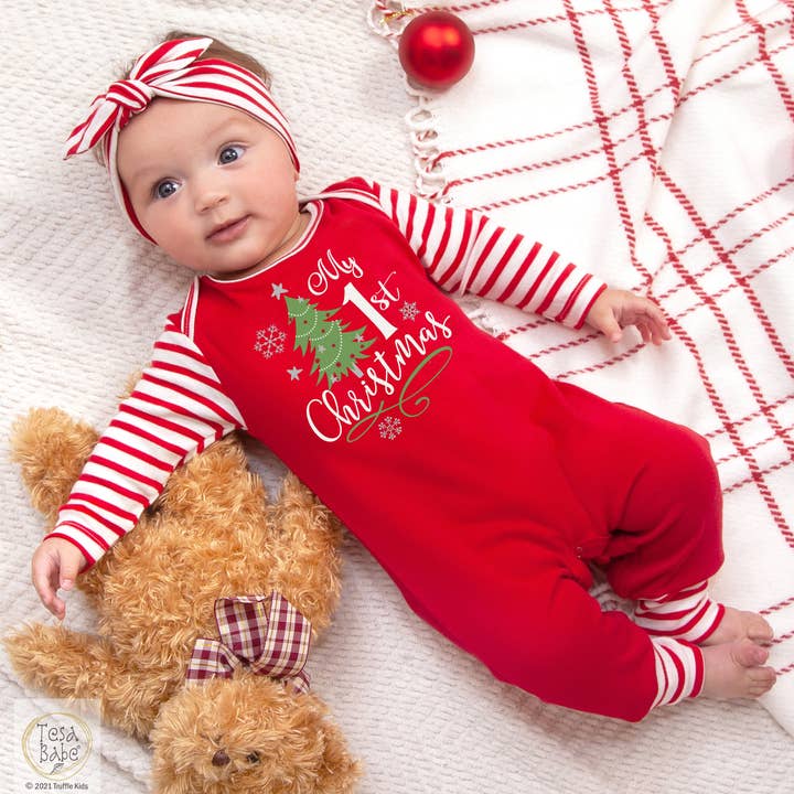 Babys ”My 1st Christmas” Bomull Romper för wholesale av Tesa Babe