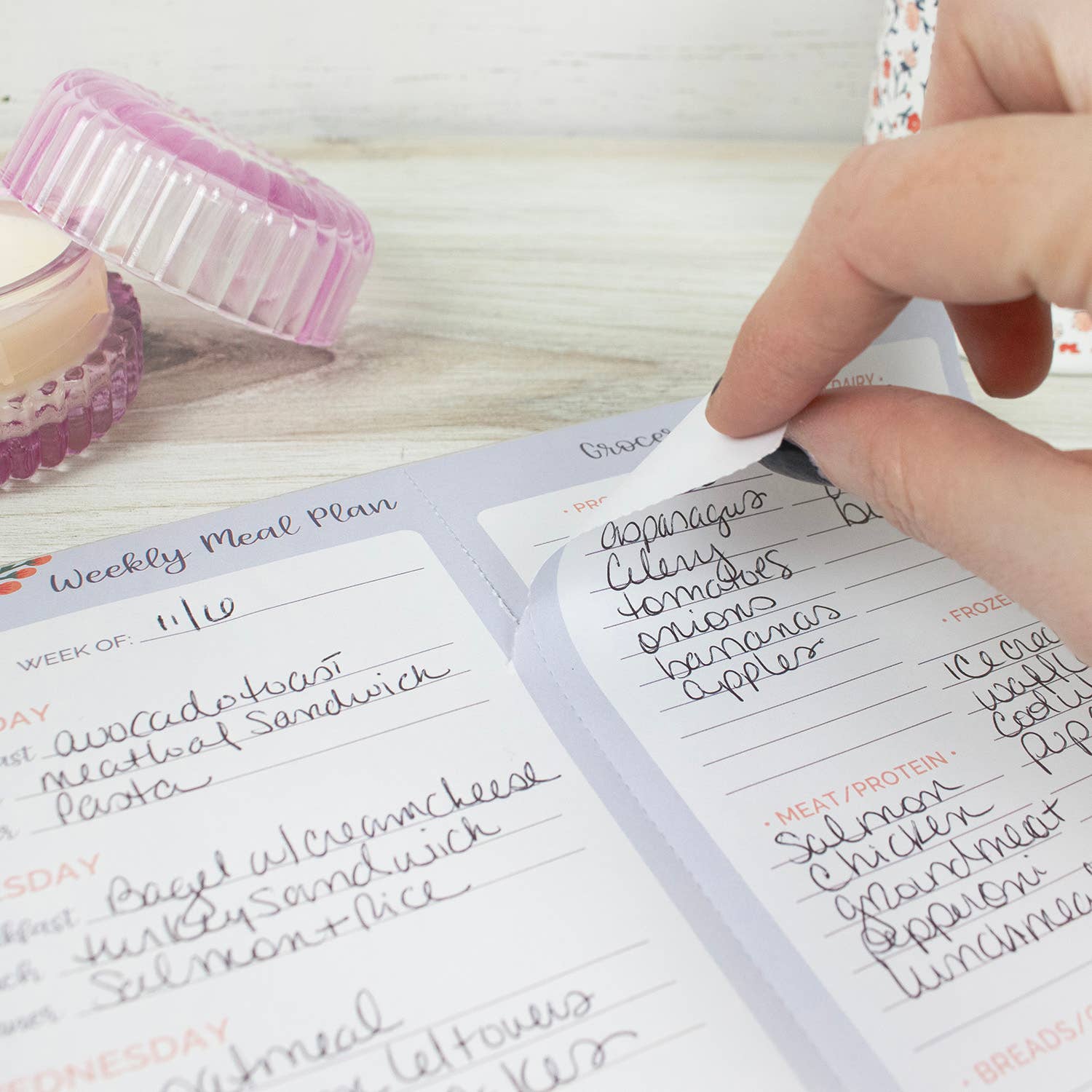 bloom daily planners - Wholesale Notepad - 8.5x11 Meal Planning & Grocery Pad3