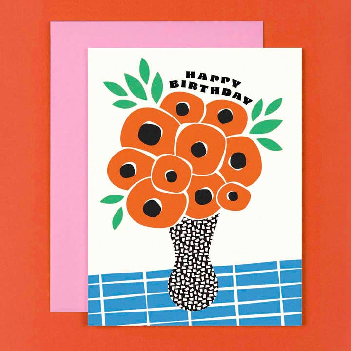 My Darlin' - Vente Cartes d'anniversaire - Poppy Birthday n° 2 (bleu)1
