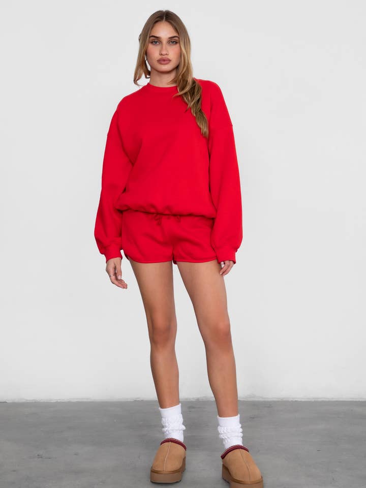 TICTOC - Wholesale Sweatshirt - Women's - VARSITY Plush Fleece Crew Neck Lounge Pullover Sweatshirt14