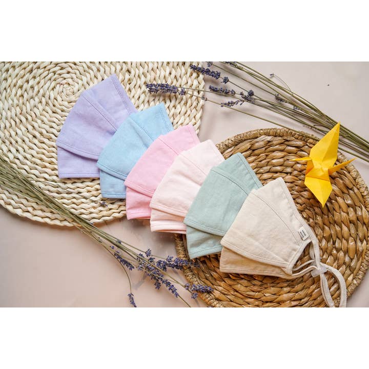 Spring Origami Linen Mask for wholesale by Nuunchi Boutique