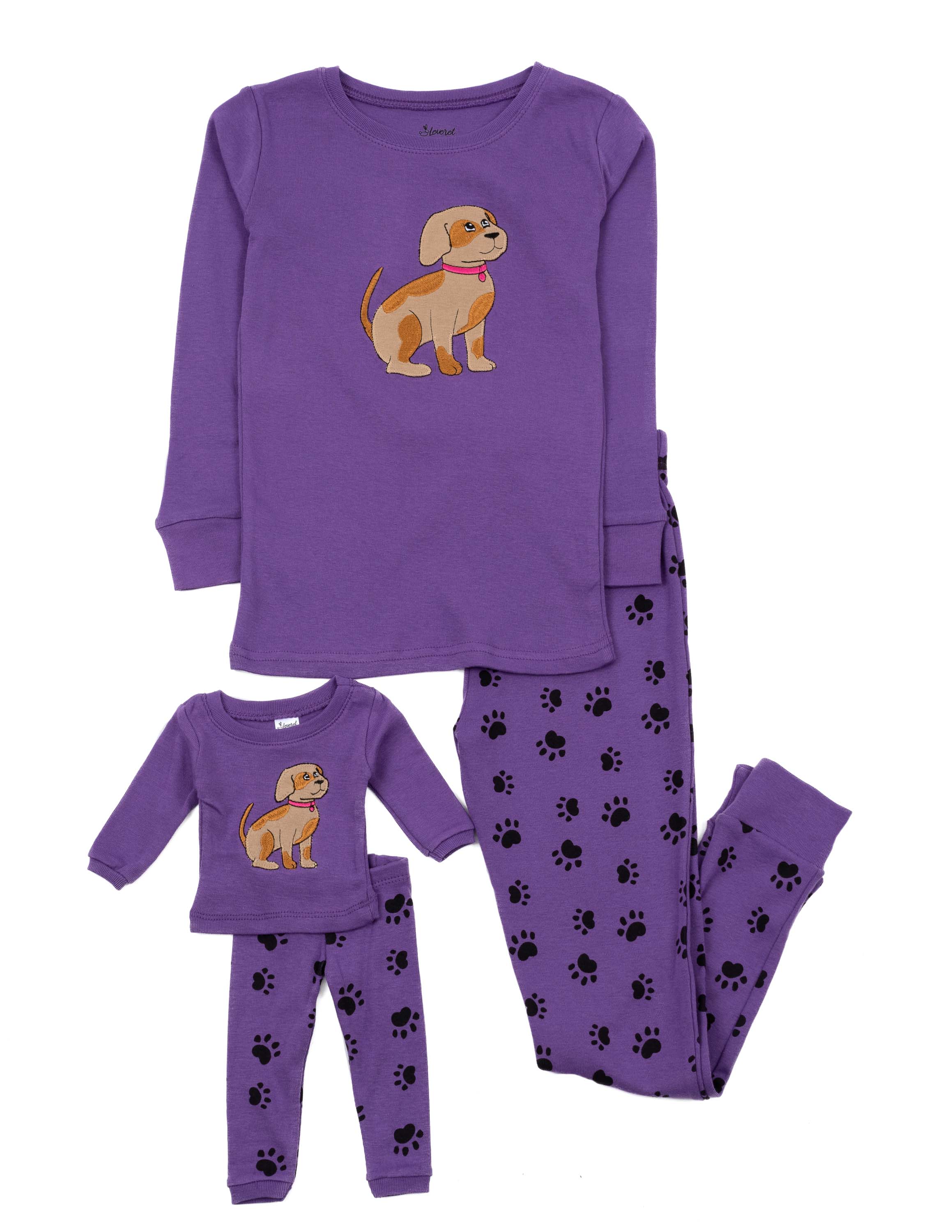 Leveret Pajamas - Wholesale Sleepwear Set - Kids - Kids Girl & Doll Cotton Pajamas13
