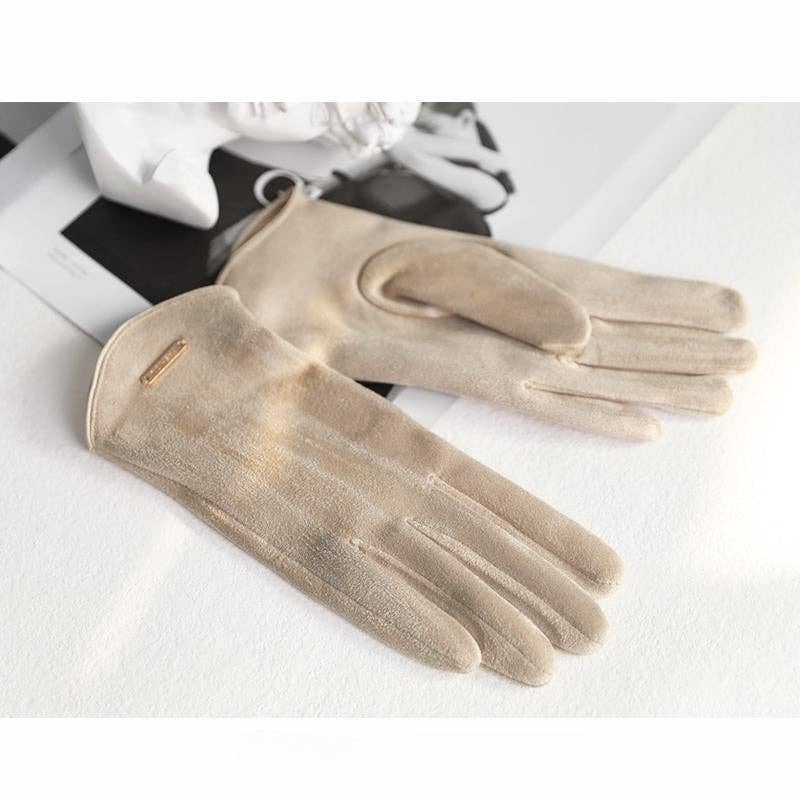 VividLux - Wholesale Gloves - Women's - Women's Leather Cloth Gloves G1010