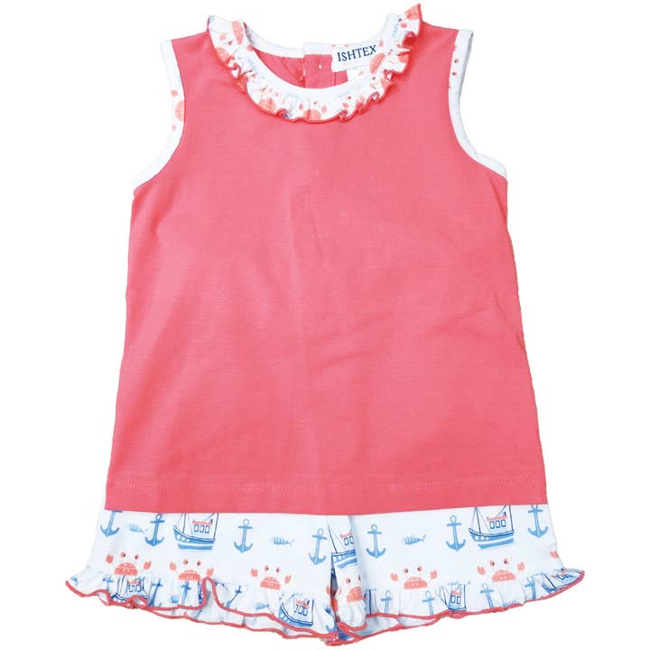 Fishing Girl's Short Set for wholesale by Ishtex Textile Products, Inc.