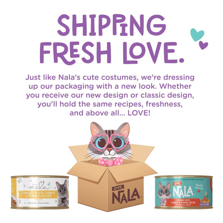 Love, Nala - Wholesale Pet Food - Cat - Adult Cat Food - FLAKED Chicken with Pumpkin2