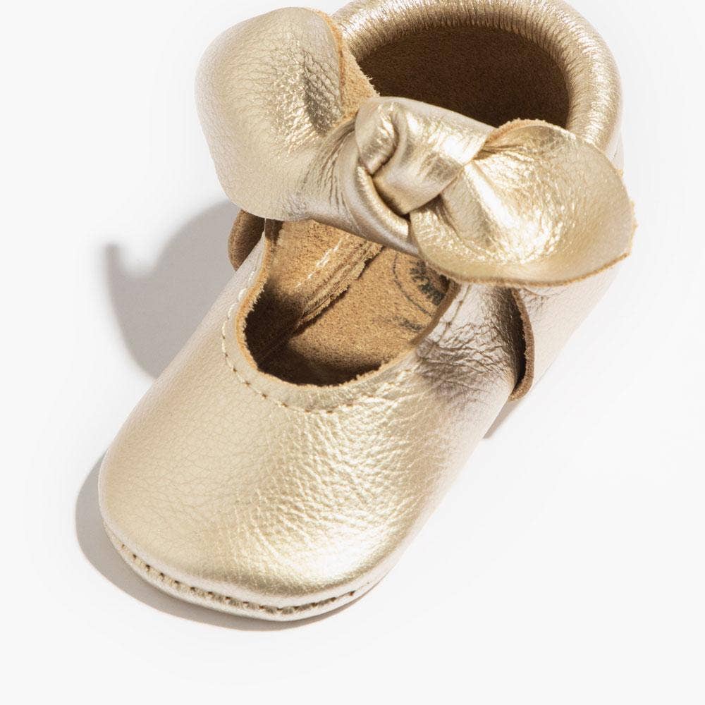 Freshly Picked - Vente Chaussures de berceau – bébé - Chaussure Bébé Noeud Platine1