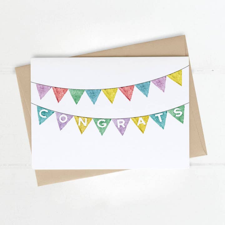 Congrats Banner | Celebration | Greeting Card | Eco Friendly for wholesale by Made by a Potato