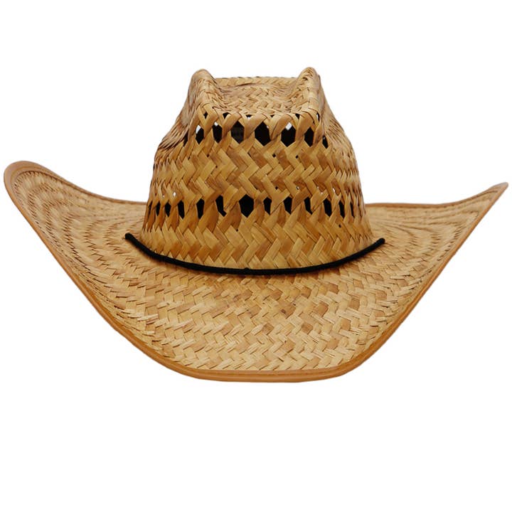 Cap Zone - Wholesale Cowboy Hat - Women's - Biggs Crown Stiff Natural Straw Outdoor Cowboy Hat