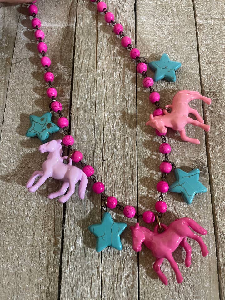 Ponies & Stars Necklace for wholesale by Savannah Hoffman Designs Artisan Jewelry