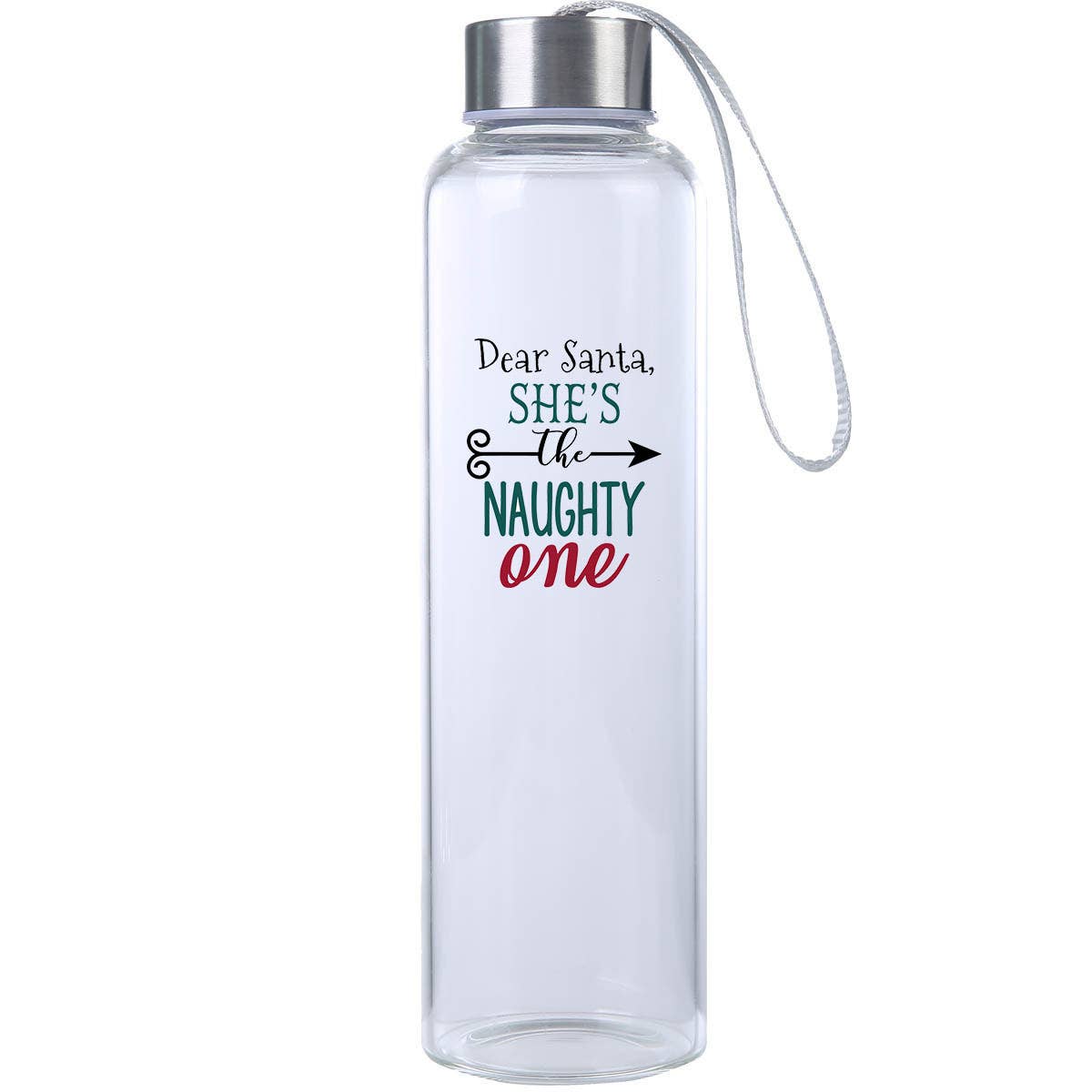 Made2Order - Wholesale Water Bottle - Christmas Holiday Glass Water Bottle2