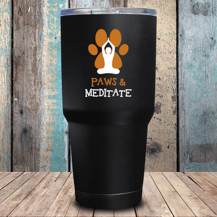 Paws & Meditate Tumbler for wholesale by Soulful Wear