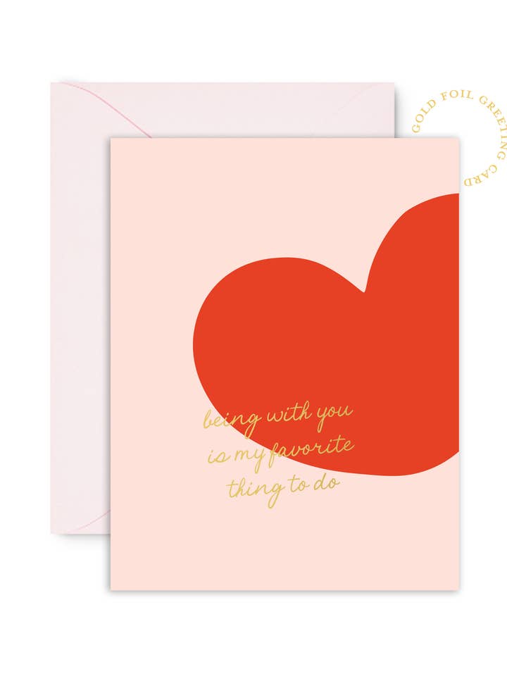 Being With You Love Card for Valentine's Day for wholesale by Sublime & Co.