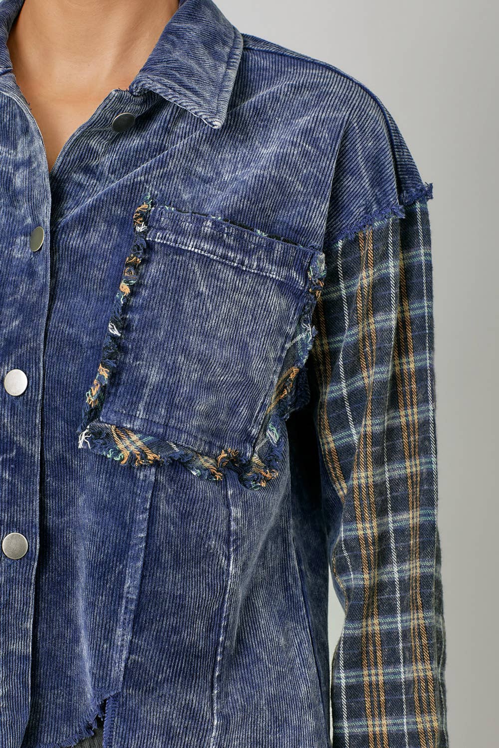 Mystree - Venta al por mayor Chaqueta - Mujer - Chaqueta de pana a cuadros 60304 5