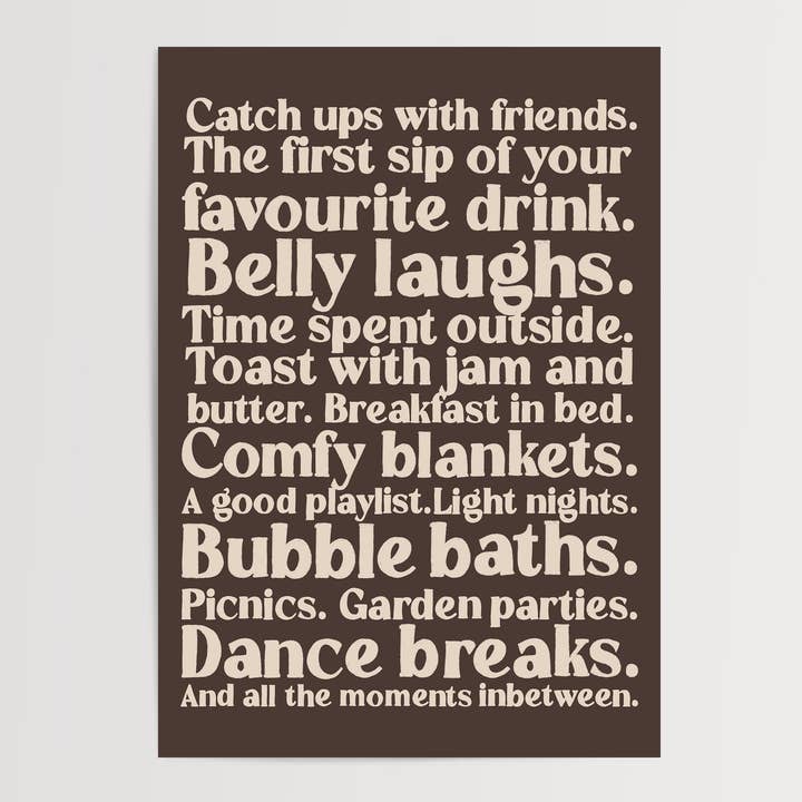 All The Moments In Between Art Print for wholesale by The Shy Zebra Print Company