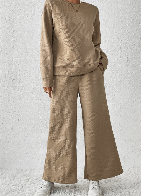 Lovesoft - Venta al por mayor Conjunto de ropa cómoda - Mujer - Conjunto holgado de 2 piezas ultra suelto y texturizado personalizable22