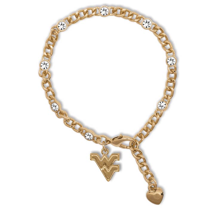 West Virginia Mountaineers Lydia Gold Bracelet for wholesale by From The Heart