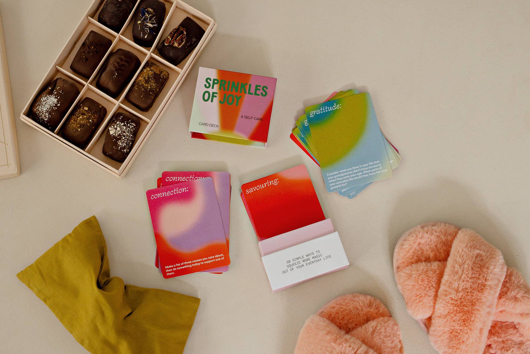 Paige Tate & Co. – wholesale Stationery/notecard set – Sprinkles of Joy: 50 Card Deck (Travel Size Galentines Gift)1