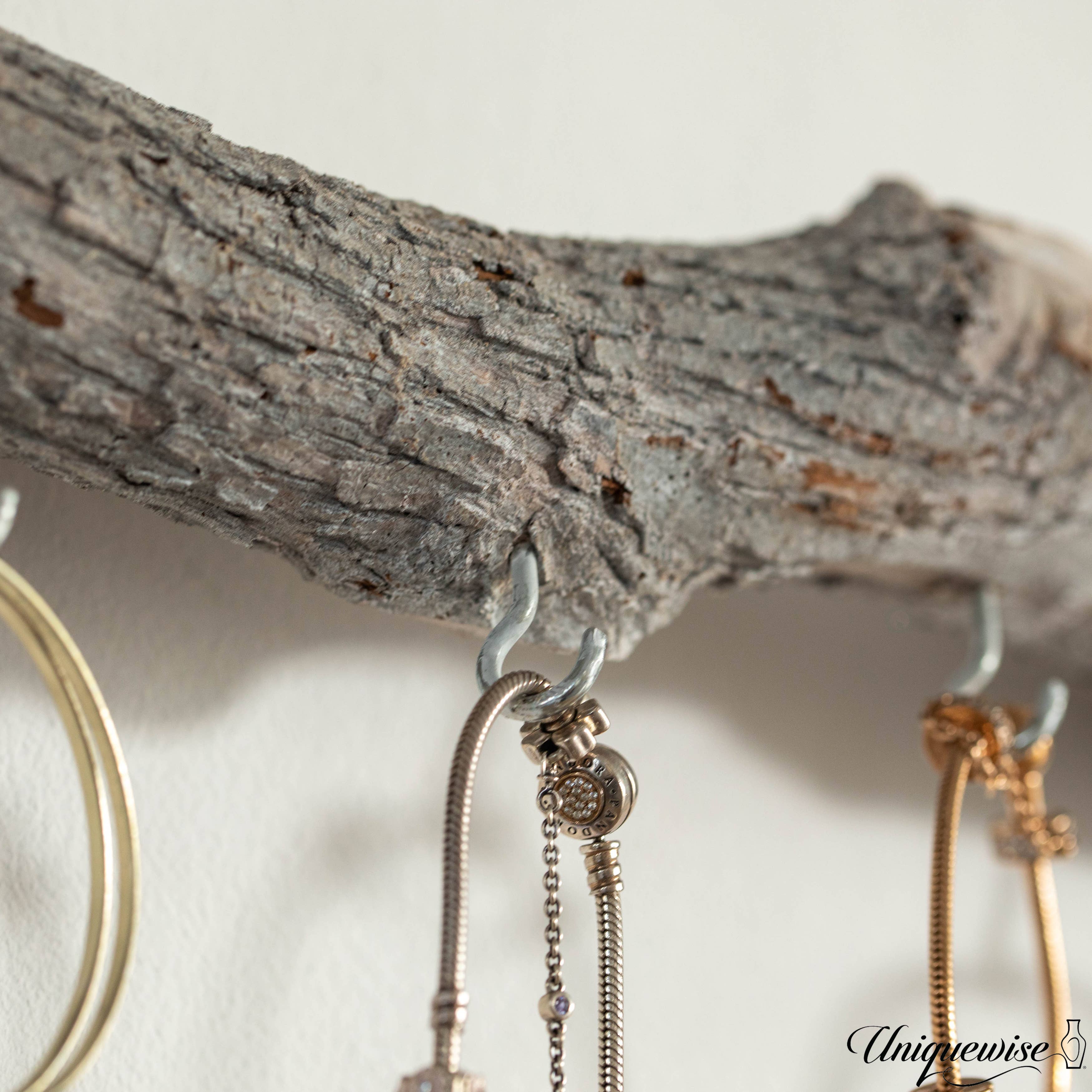 Quickway Imports - Wholesale Wall Accent - Uniquewise 19-inch Natural Decorative Jujube Wooden Log Hang8