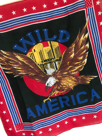 Magnifique Hearts - Wholesale Bandana - Unisex - Last Act Wild America Biker Bandana, Shows American Eagle2
