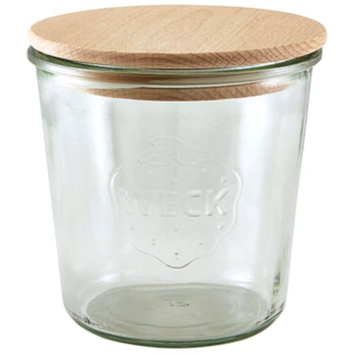 Frasco WECK® Mold 580ml & Tampas de Madeira de Faia por atacado de Ventures Int'l Products Inc.