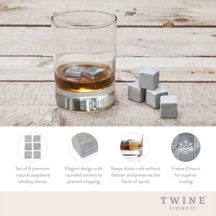 Grey Glacier Rock Cooling Stones Set of 6 for wholesale on Faire4