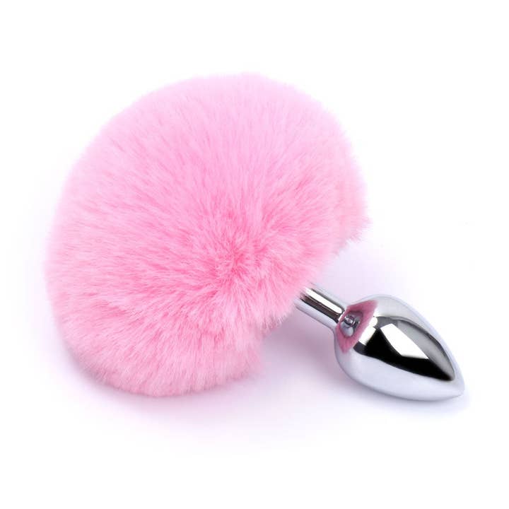 VIGOR - Wholesale Sex Toy - Bunny Tail Butt Plug Baby Pink Or White Variations