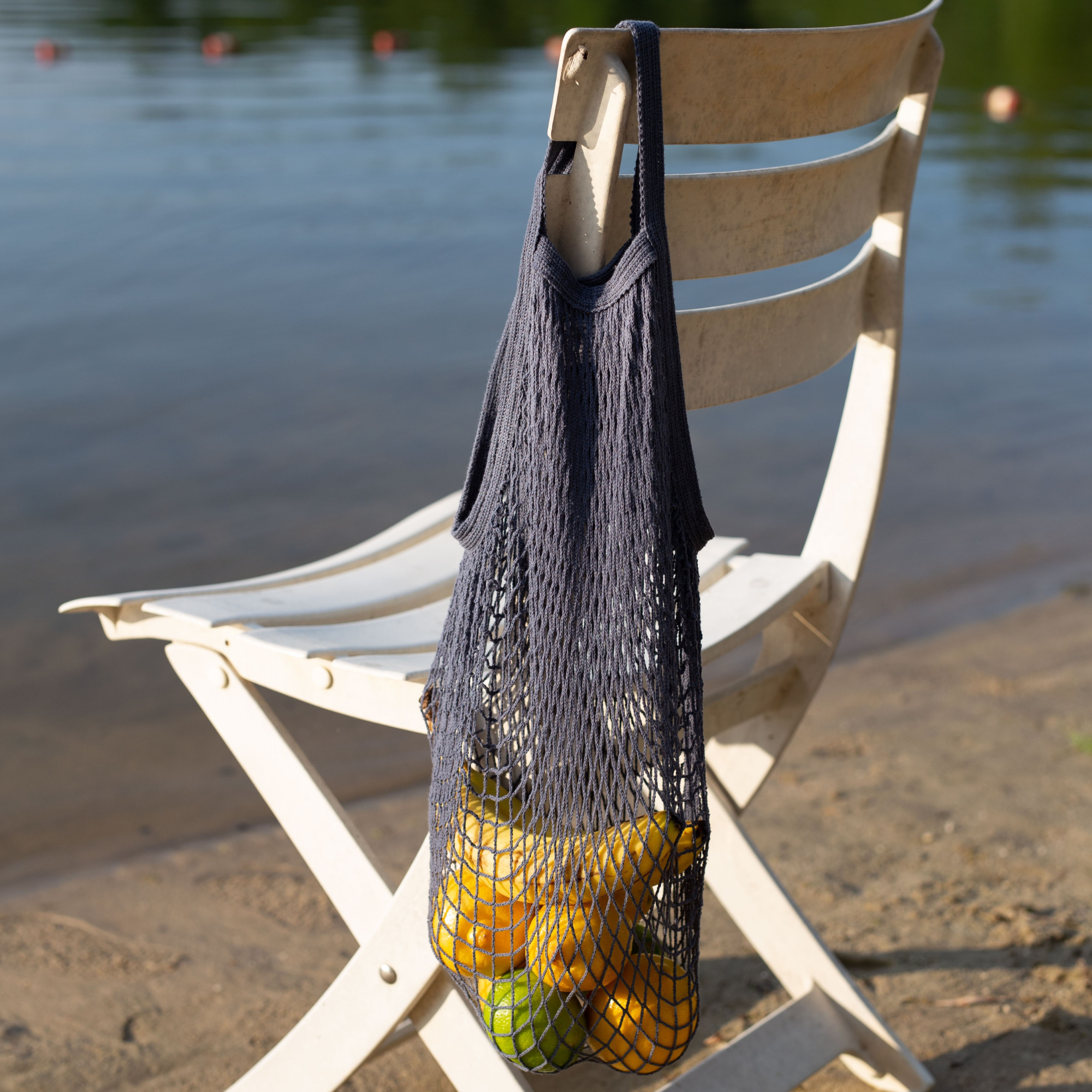 ECOBAGS - Vendita all'ingrosso Borsa per shopping/spesa - Borsa a rete con manico in cotone riciclato - Set assortiti3