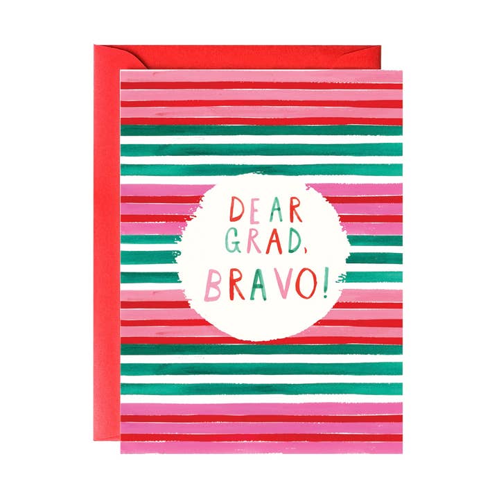 Dear Grad, Bravo - Graduation Greeting Card for wholesale by Mr. Boddington's Studio