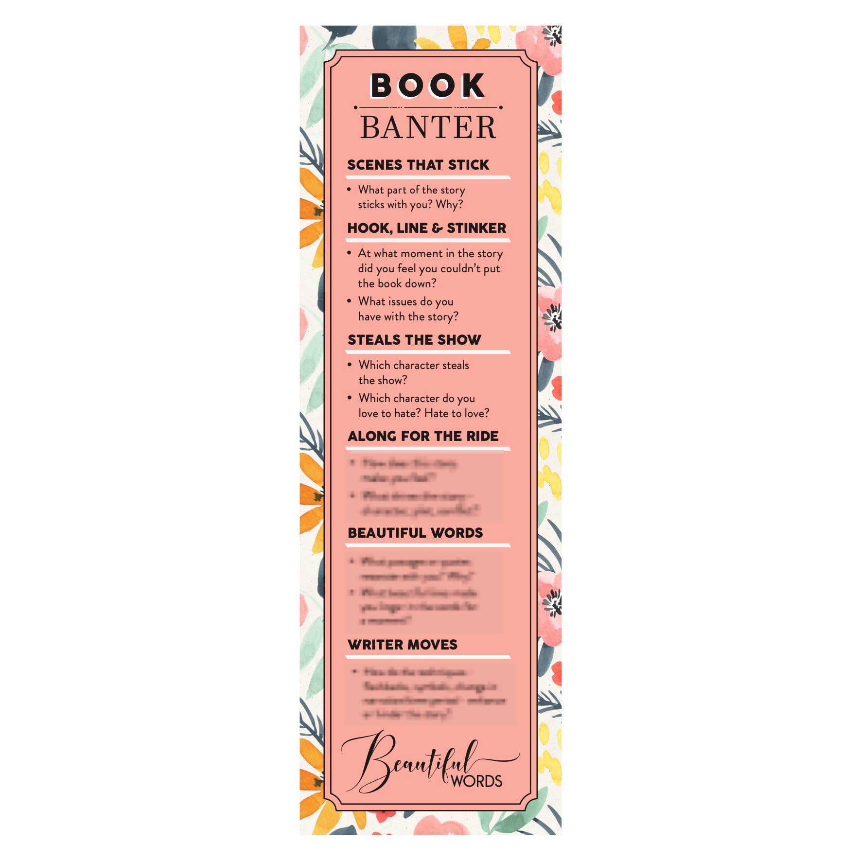 Beautiful Words - Wholesale Bookmark - Book Banter Bookmark7