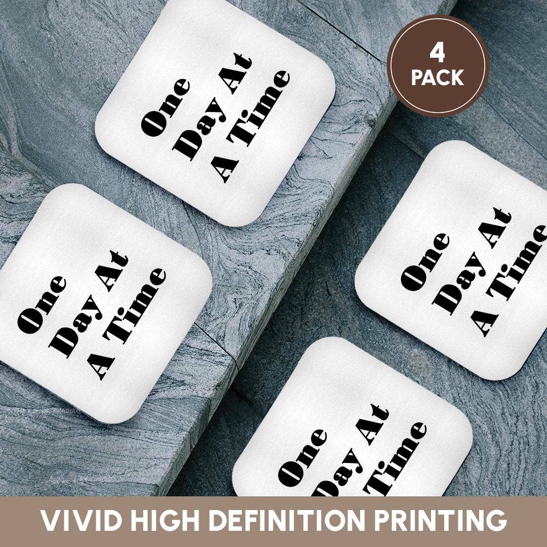 3dRose - Wholesale Coasters - 3dRose, Image of One Day at A Time, Coaster12