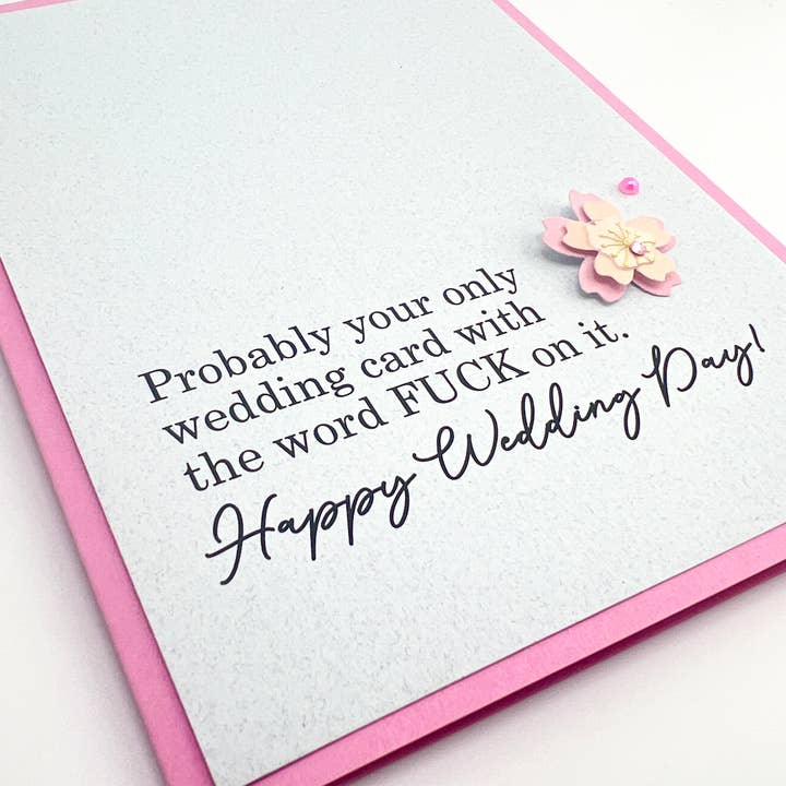 Bryllup Kun Kort med Fuck på det Card for engroshandel hos Muddy Mouth Cards